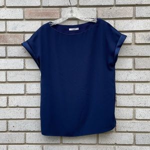 MM Lafleur Top Size M Navy Blue